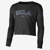 Nike Black UCLA Cropped Long Sleeve Logo T-Shirt - Smgarment's